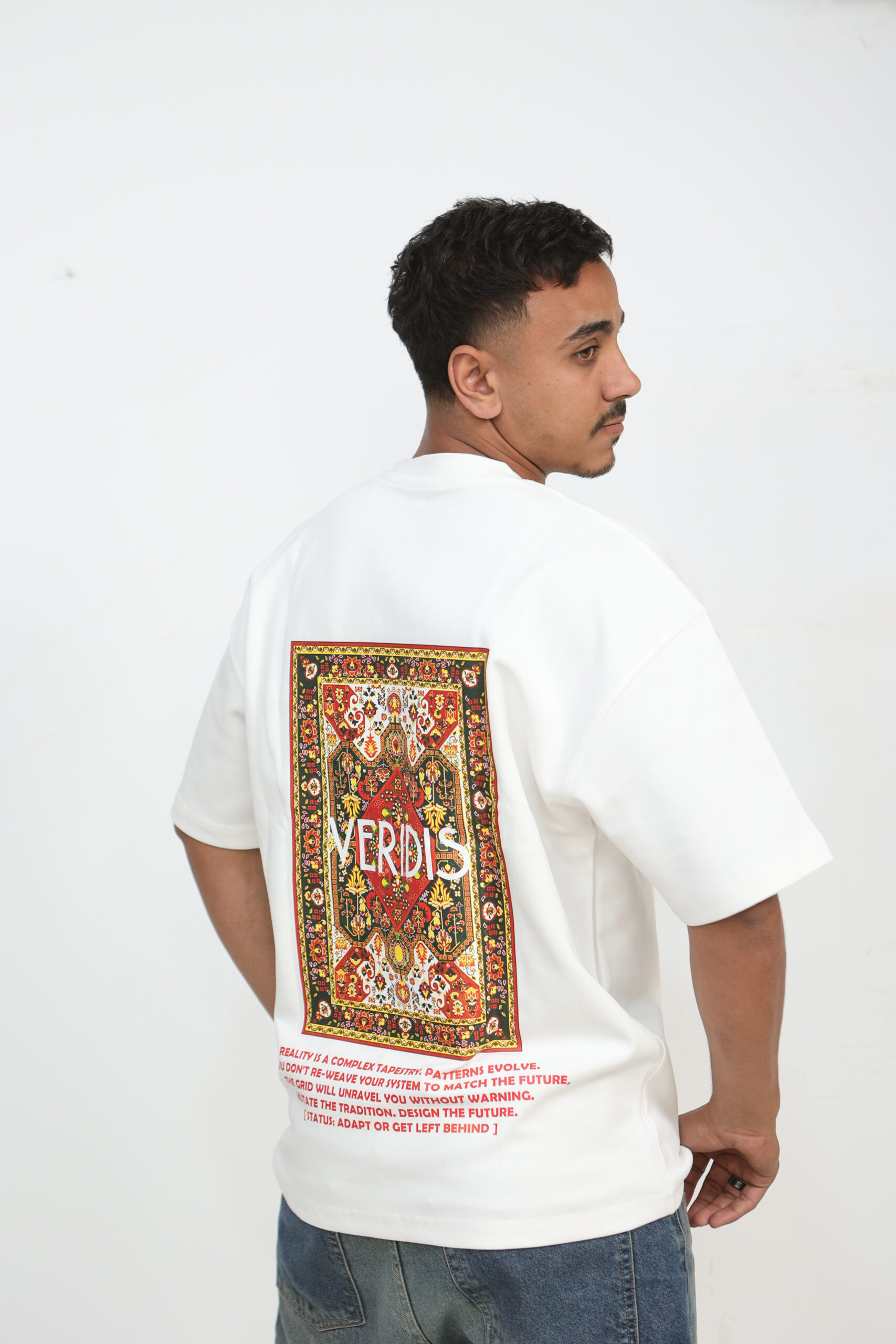 "no risk" graphic boxy tee "no risk" graphic boxy tee