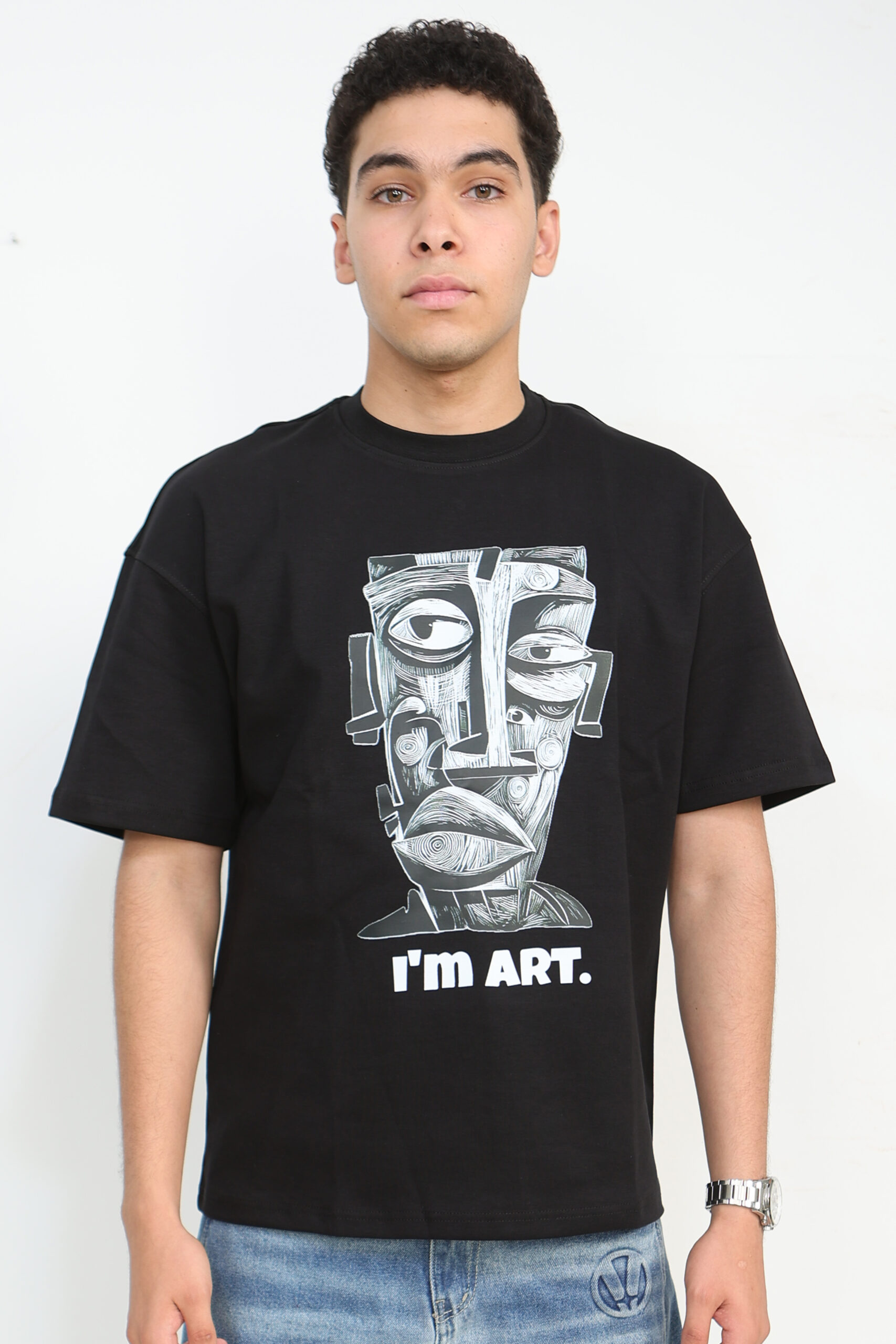 "no risk" graphic boxy tee "no risk" graphic boxy tee