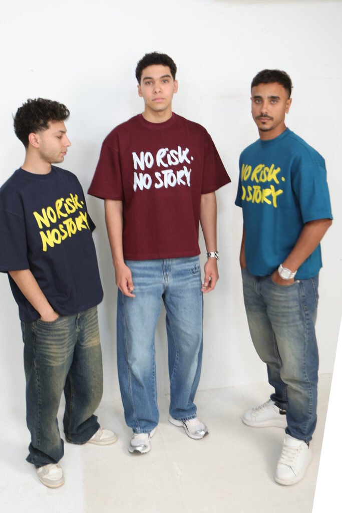 “No Risk” Graphic Boxy TEE