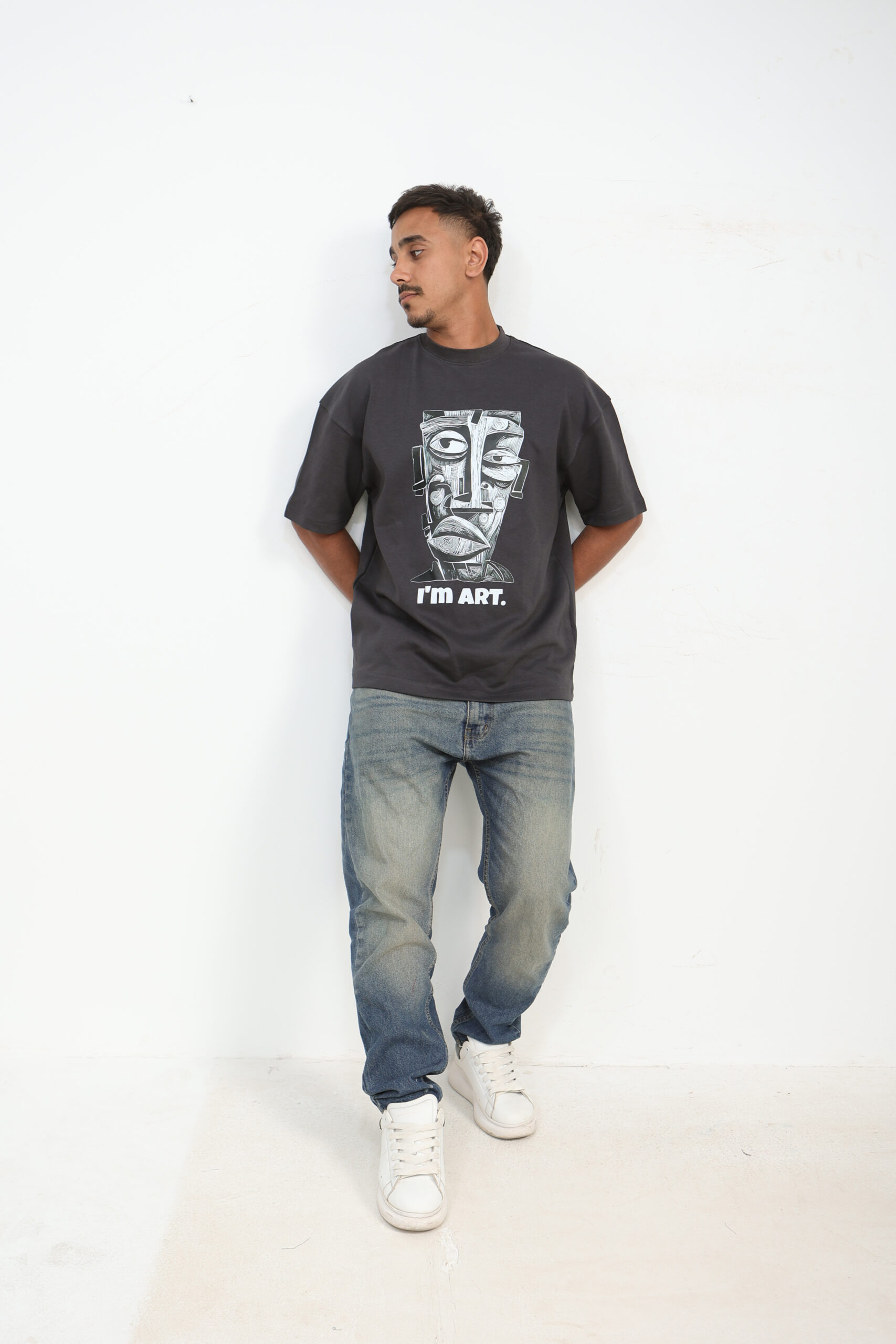 "no risk" graphic boxy tee "no risk" graphic boxy tee