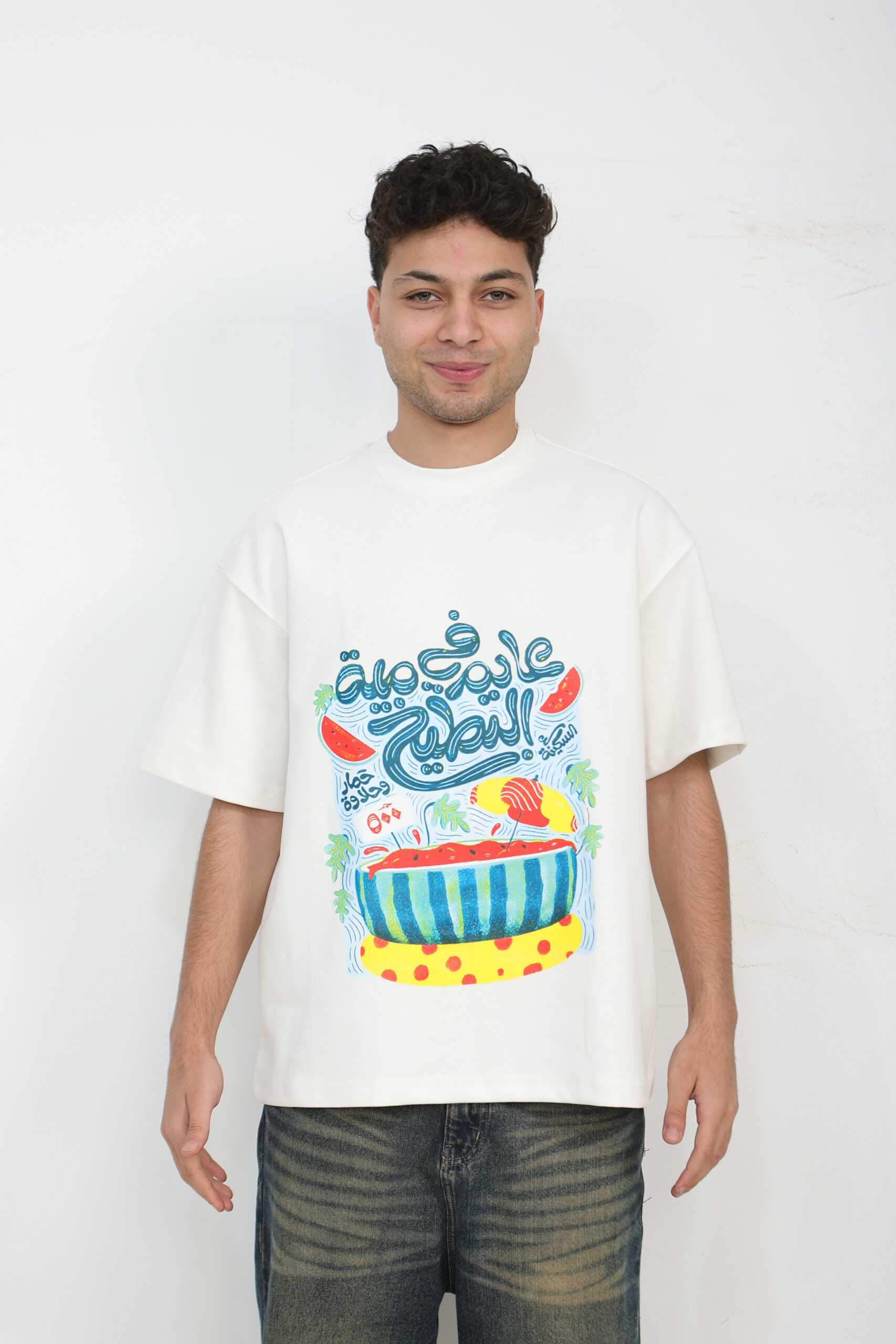 "no risk" graphic boxy tee "no risk" graphic boxy tee