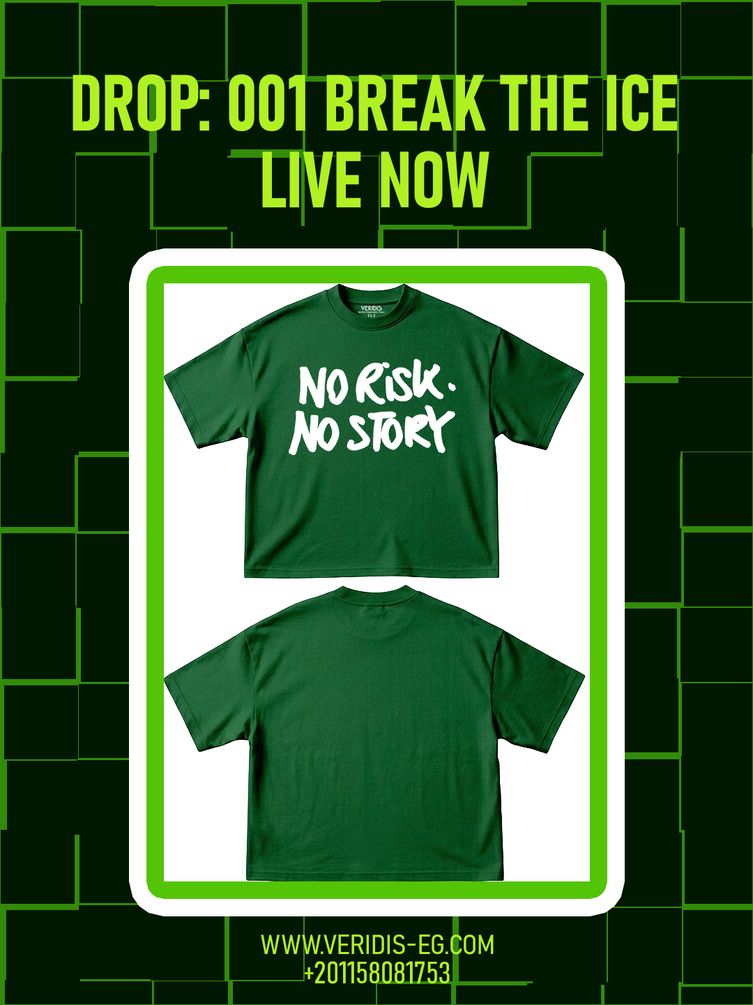 Home no risk no story dark green
